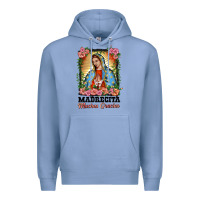 Colony Blue madrecita muchas gracias lady of Guadalupe Premium Hoodie - BarkalooDesign