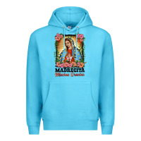 Ocean Blue madrecita muchas gracias lady of Guadalupe Premium Hoodie - BarkalooDesign