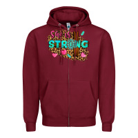 Burgundy she is strong Zipper Hoodie - texasbilliewilder