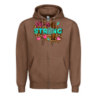 Chestnut she is strong Zipper Hoodie - texasbilliewilder