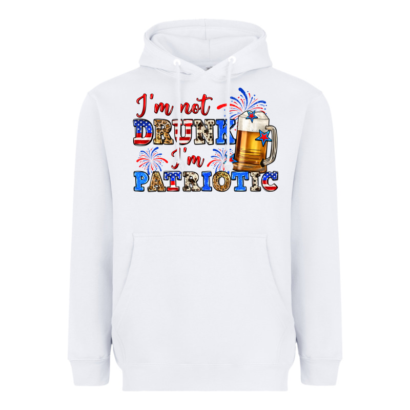 I'm Not Drunk I'm Patriotic Zillion Heavyweight Hoodie by Zillion Design Studio | Teevron