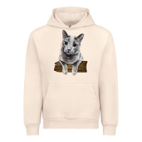 Sandshell Russian Blue Cat Face Urban Hoodie - LillyAllenDesigns