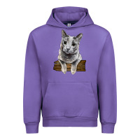 Tulip Russian Blue Cat Face Urban Hoodie - LillyAllenDesigns