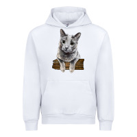 White Russian Blue Cat Face Urban Hoodie - LillyAllenDesigns