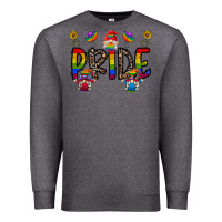 Charcoal Heather pride gnome Premium Sweatshirt - CowhideDigitalArt