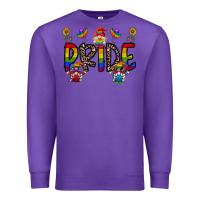Purple pride gnome Premium Sweatshirt - CowhideDigitalArt