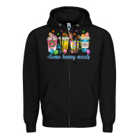Black some bunny needs easter coffee cups Zipper Hoodie - texasbilliewilder