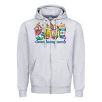 Heather Grey some bunny needs easter coffee cups Zipper Hoodie - texasbilliewilder