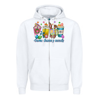 White some bunny needs easter coffee cups Zipper Hoodie - texasbilliewilder