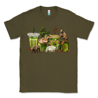 Army Green bear coffee cups Classic Tee - texasbilliewilder