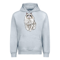 Heather Grey Ragdoll Cat Urban Hoodie - LillyAllenDesigns