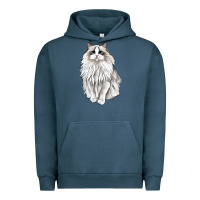 Pigment Midnight Navy Ragdoll Cat Urban Hoodie - LillyAllenDesigns