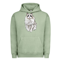 Pigment Oil Green Ragdoll Cat Urban Hoodie - LillyAllenDesigns