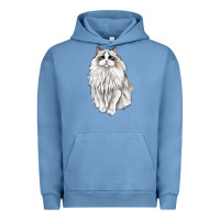 Pigment Pebble Blue Ragdoll Cat Urban Hoodie - LillyAllenDesigns