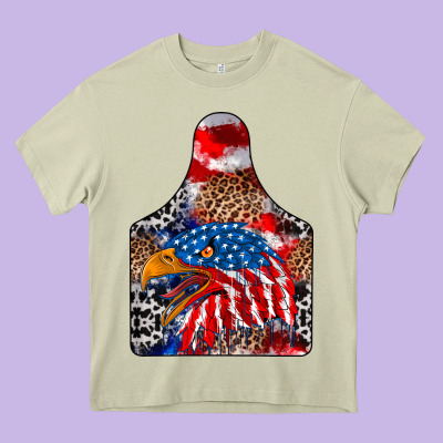 America Heavy Core Tee Designed By Cowhidedigitalart