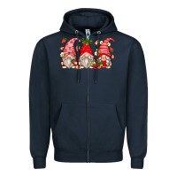 Navy strawberry gnomes Zipper Hoodie - Zillion Design Studio