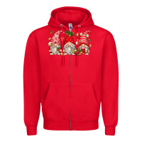 Red strawberry gnomes Zipper Hoodie - Zillion Design Studio