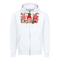 White strawberry gnomes Zipper Hoodie - Zillion Design Studio