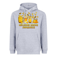 Heather Grey Childhood Cancer Awareness Coffee Cups Heavyweight Hoodie - texasbilliewilder