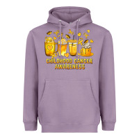 Lavender Childhood Cancer Awareness Coffee Cups Heavyweight Hoodie - texasbilliewilder