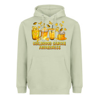 Matcha Childhood Cancer Awareness Coffee Cups Heavyweight Hoodie - texasbilliewilder