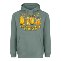 Sage Childhood Cancer Awareness Coffee Cups Heavyweight Hoodie - texasbilliewilder