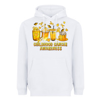 White Childhood Cancer Awareness Coffee Cups Heavyweight Hoodie - texasbilliewilder