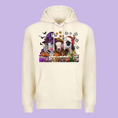 Hallothanksmas Heifers Premium Hoodie Designed By Jasminsmagicworld
