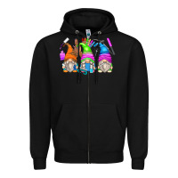 Black nail tech gnomes Zipper Hoodie - Zillion Design Studio