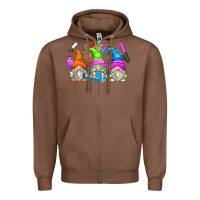 Chestnut nail tech gnomes Zipper Hoodie - Zillion Design Studio