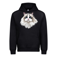 Black Ragdoll Face Cat Urban Hoodie - LillyAllenDesigns