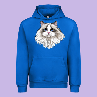 Ragdoll Face Cat Urban Hoodie Designed By Lillyallendesigns