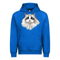Cobalt Ragdoll Face Cat Urban Hoodie - LillyAllenDesigns