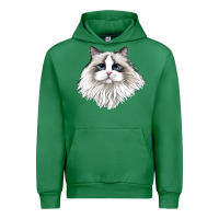 Emerald Ragdoll Face Cat Urban Hoodie - LillyAllenDesigns