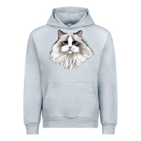 Heather Grey Ragdoll Face Cat Urban Hoodie - LillyAllenDesigns