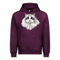 Mauve Wine Ragdoll Face Cat Urban Hoodie - LillyAllenDesigns