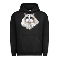 Pigment Black Ragdoll Face Cat Urban Hoodie - LillyAllenDesigns