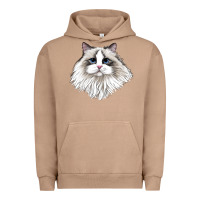 Pigment Burro Ragdoll Face Cat Urban Hoodie - LillyAllenDesigns