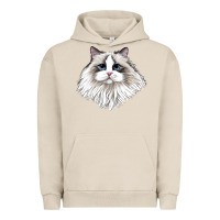 Pigment French Oak Ragdoll Face Cat Urban Hoodie - LillyAllenDesigns