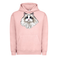 Pigment Salmon Ragdoll Face Cat Urban Hoodie - LillyAllenDesigns