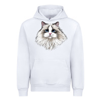 White Ragdoll Face Cat Urban Hoodie - LillyAllenDesigns