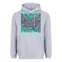 Heather Grey Cancer Ribbon with Heart Heavyweight Hoodie - texasbilliewilder