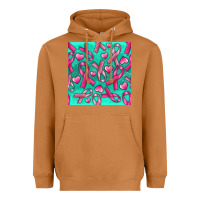 Meerkat Cancer Ribbon with Heart Heavyweight Hoodie - texasbilliewilder