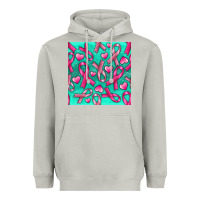 Moon Dust Cancer Ribbon with Heart Heavyweight Hoodie - texasbilliewilder