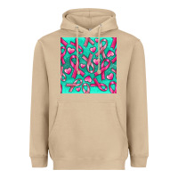 Mushroom Cancer Ribbon with Heart Heavyweight Hoodie - texasbilliewilder