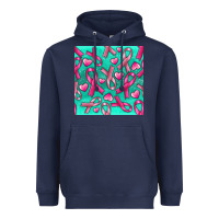 Navy Cancer Ribbon with Heart Heavyweight Hoodie - texasbilliewilder
