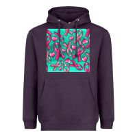 Plum Cancer Ribbon with Heart Heavyweight Hoodie - texasbilliewilder