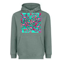 Sage Cancer Ribbon with Heart Heavyweight Hoodie - texasbilliewilder