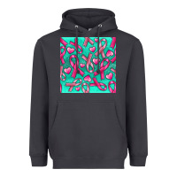 Smoke Cancer Ribbon with Heart Heavyweight Hoodie - texasbilliewilder