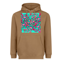 Toasted Coconut Cancer Ribbon with Heart Heavyweight Hoodie - texasbilliewilder